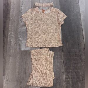 NWOT Since Forever Leopard Print Lounge Set